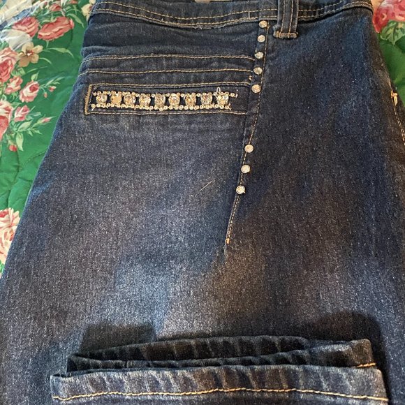 Fashion Power Jeanswear Bling Ladies Jeans~XL - Picture 2 of 10